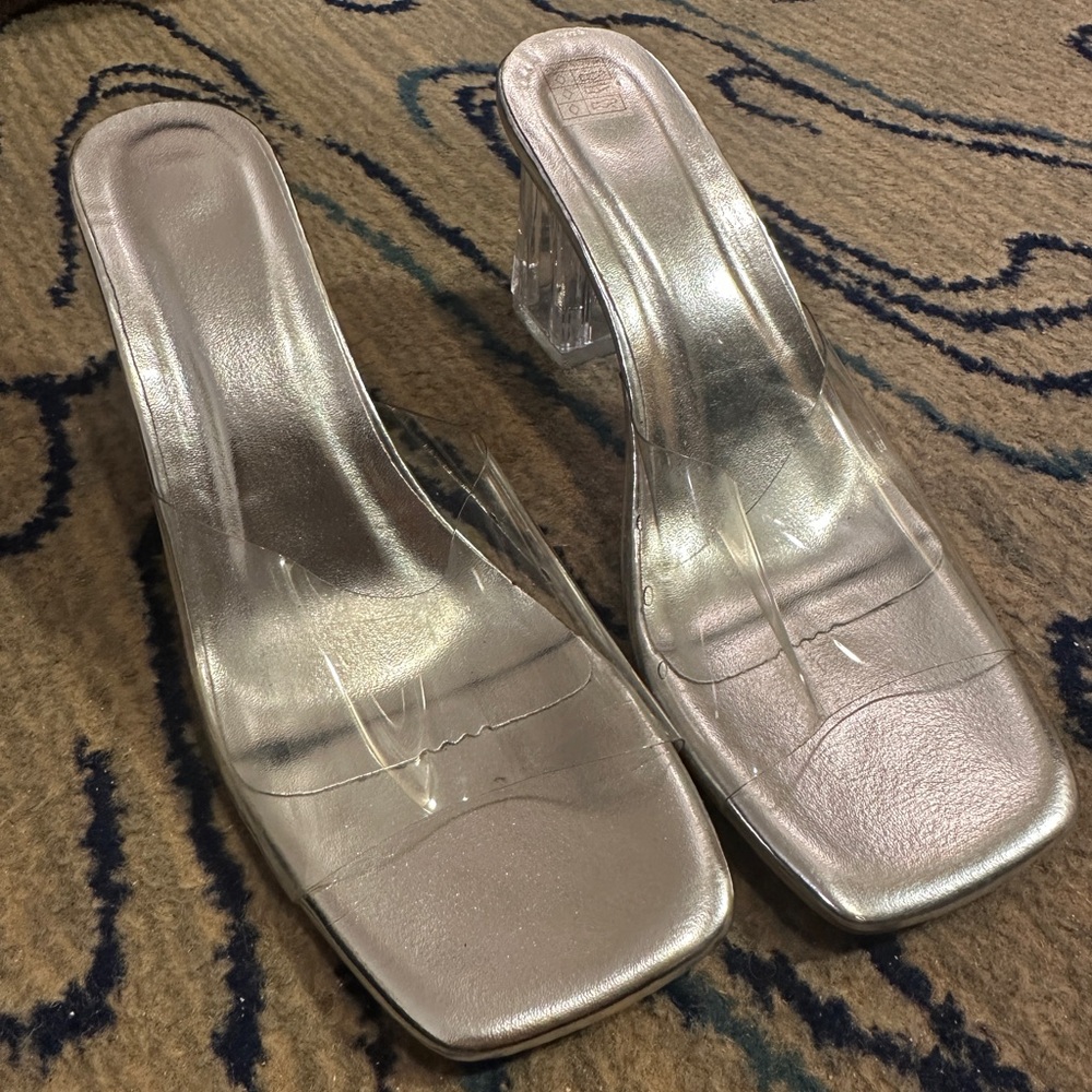 Elegant Silver Women's Heels